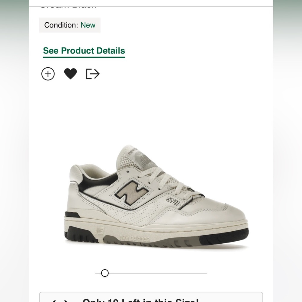 New balance 550 cream